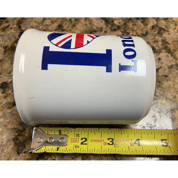 Nice Vintage I Love London British Flag London Coffee Mug Rare Minty - Picture 5 of 5